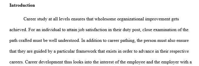 Two page essay for training and development course