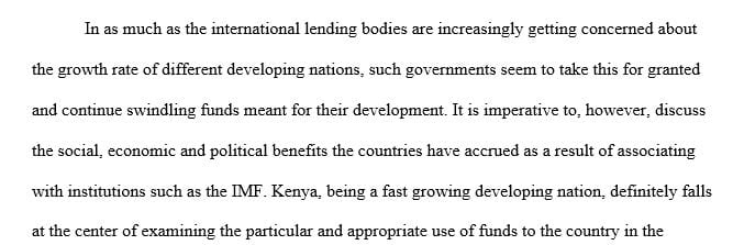 Use the Internet to research one (1) developing nation of your choice
