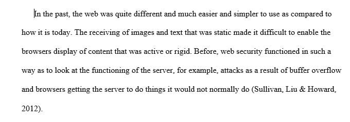 Web Security Model video link is given below) and create your own thread discussing at least three concepts