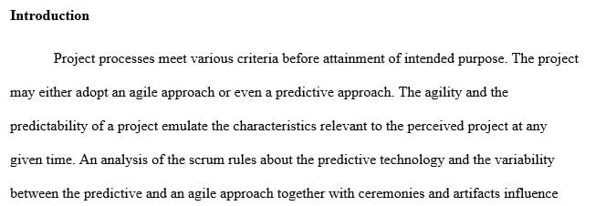 What are the project characteristics that would require an agile versus a predictive approach