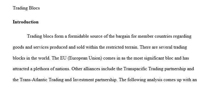 What are the specific benefits that countries seek by joining an economic bloc