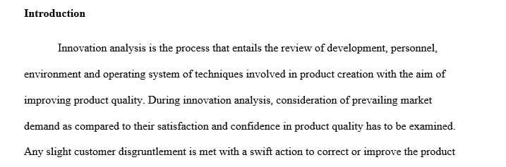 What are your organization's competitors' current trends of innovation