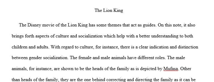 What aspects of culture and socialization does it teach kids