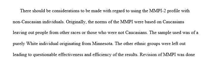 What do you need to consider when using the MMPI-2 profile with non-Caucasian individuals.