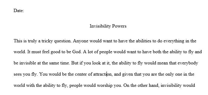 What is the purpose of your chosen superpower