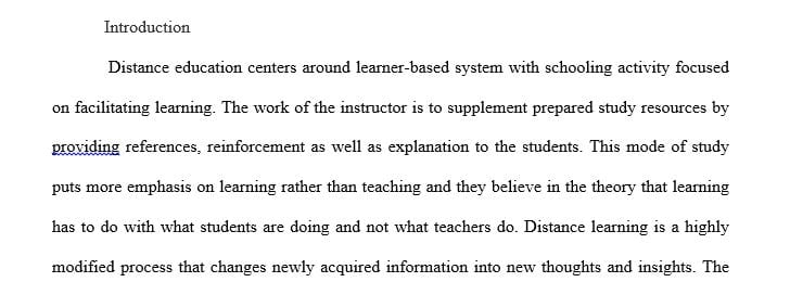 What is the role of faculty in distance education