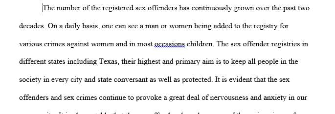 What laws govern how a person is added to a sex offender registry in Texas