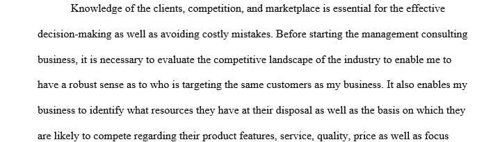 What market structure is there for this line of business in your hometown