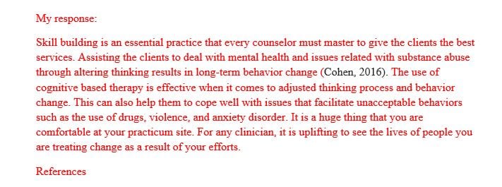 What model of counseling is used at your agency
