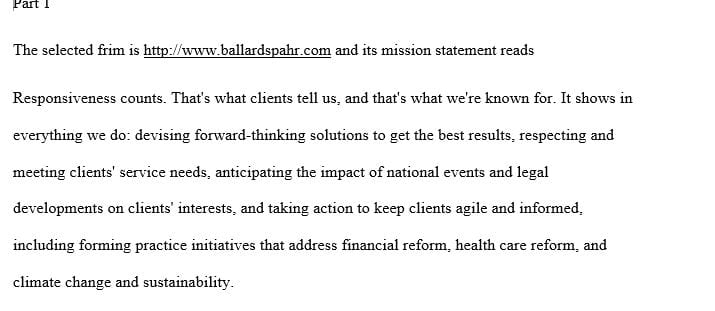 What role does a mission statement play in a law firm’s website