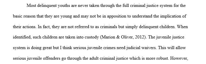 What should be done about serious juvenile offenders