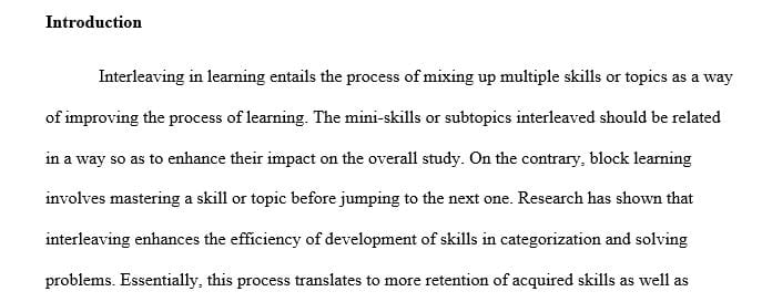 What’s the difference between block learning and interleaving