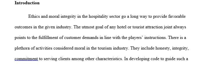 Why Code Of Ethics Is Important In Hospitality Industry