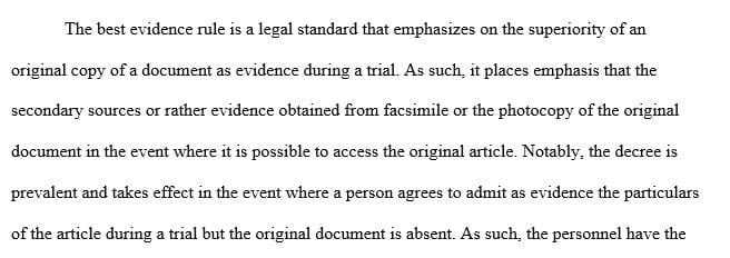 Why was the best evidence rule implemented into the U.S. court system