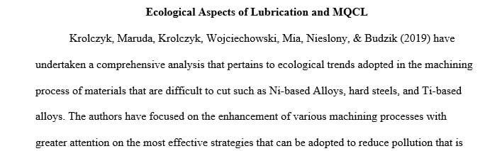 Write a 1-2 page summary on Ecological aspects of cooling