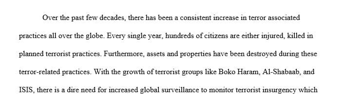 Write a 1,050- to 1,400-word paper in which you discuss terrorism and related violence