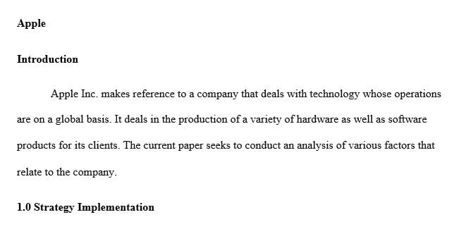 Write a 1,050-word report on the company APPLE