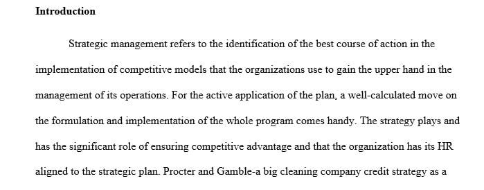 Write a 3–4 business analysis focused on the role of strategy