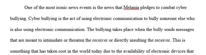 Write a paper about an ironic news event and why its ironic.