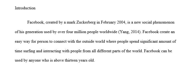 Write a two page evaluation essay about Facebook