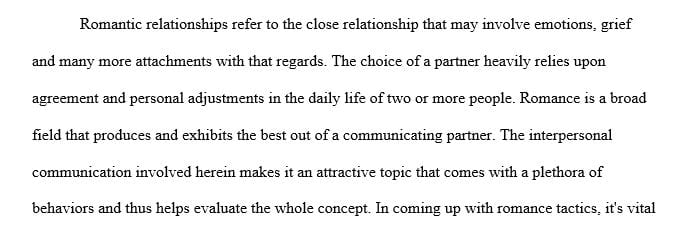 Write about an interpersonal concept of your choosing(the topic is chosen already