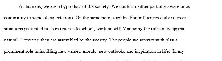 Written Assignment - Power of Socialization Interview