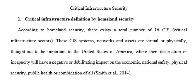 Briefly describe critical infrastructure as defined by Homeland Security.