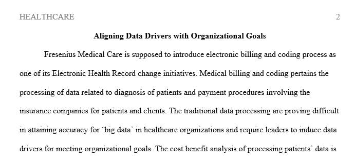 Briefly describe one or more changes to an organization’s EHR or HIT systems.