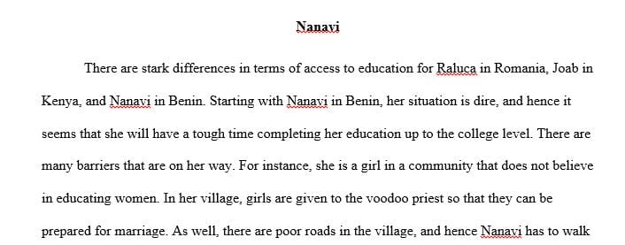 Compare and contrast the challenges and opportunities faced by Raluca (in Romania)