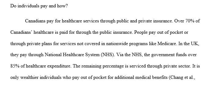 Compare and contrast the following to the United States’ health system