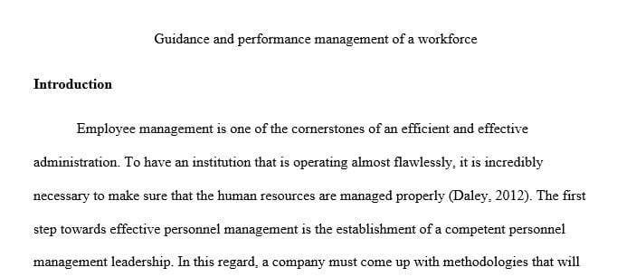 Compose effective policies and procedures used in the guidance and performance management of the workforce