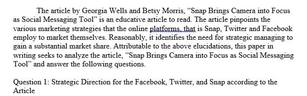 Describe the strategic direction of each of the three social networking platforms
