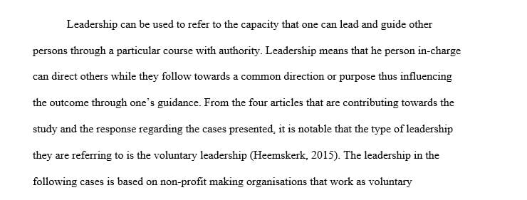 Describe your ideal-type non-profit leader