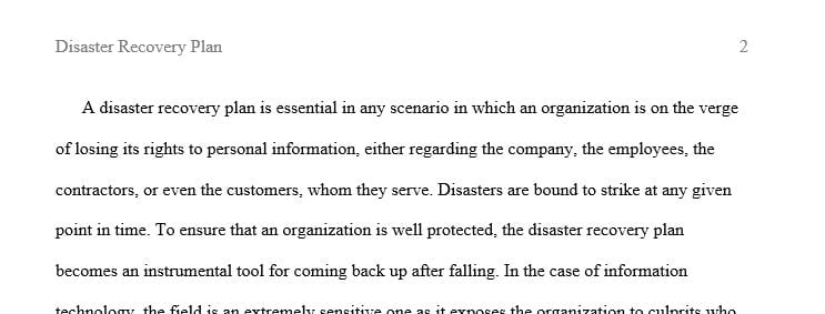 Develop a Complete Disaster Recovery Plan