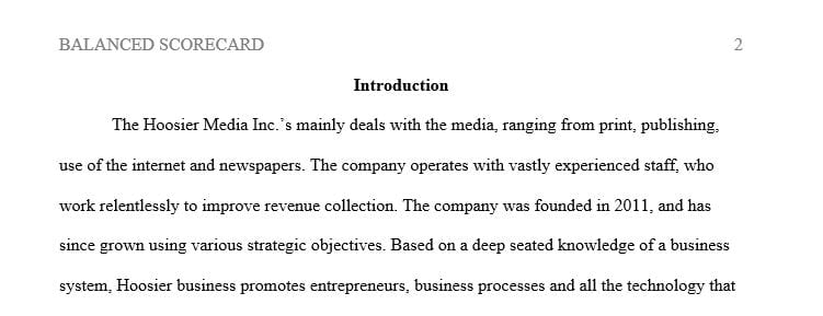 Develop three strategic objectives for each of the four balanced scorecard areas