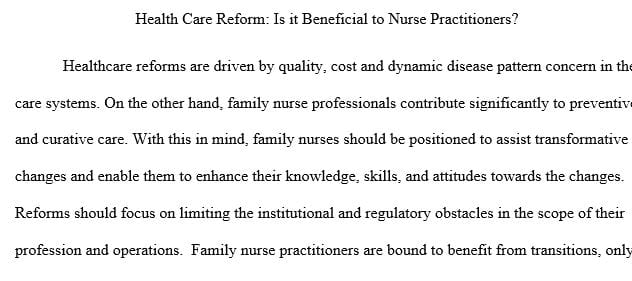 Discuss and debate with your classmates your views on health care reform