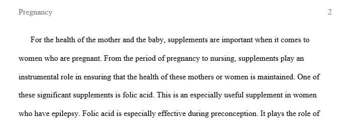 Discuss the benefits of the supplements by citing useful information presented in the article(s)