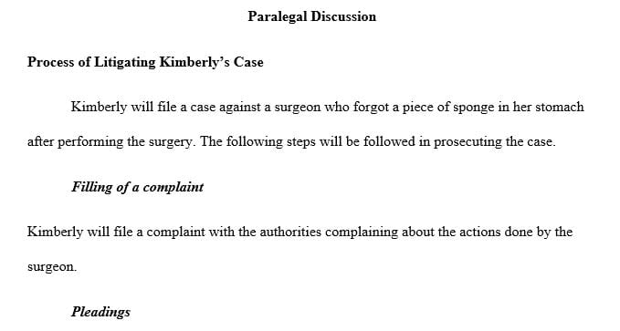 Discuss the processes involved in litigating cases.