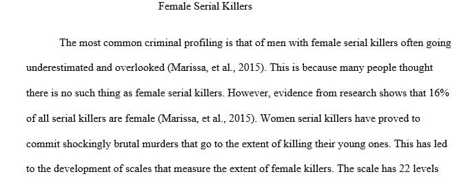 Discuss the role of gender plays in the development of the female serial offender