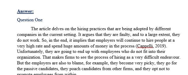 Discuss why employers find the hiring process difficult