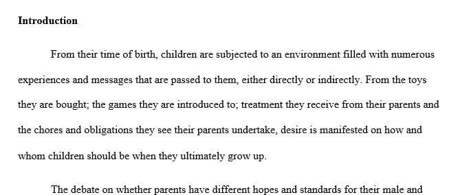 Do parents have different hopes and standards for their sons than for their daughters