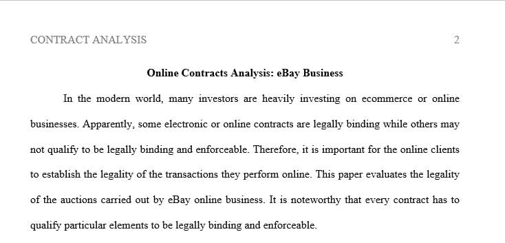 EBay is one of the biggest online auctioning companies in the world
