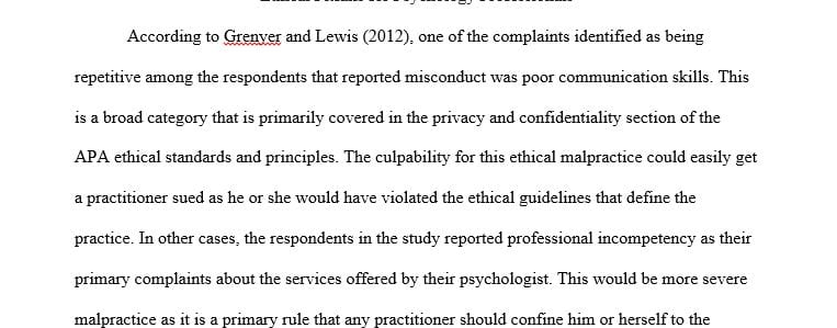 Ethical Pitfalls for Psychology Professionals Week