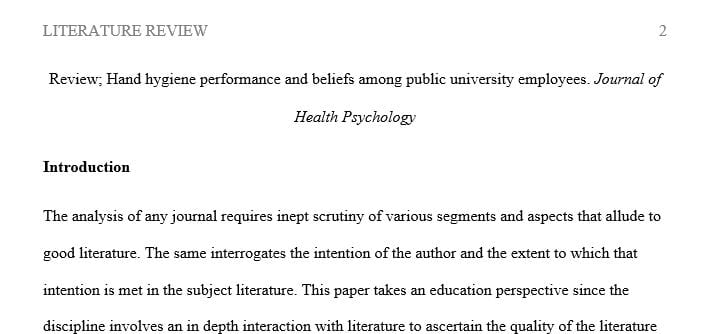 Evaluate the authors’ use of literature using the Use of Literature Checklist as a guide