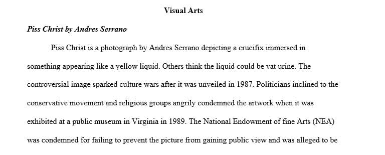 Examine the two images below and explain how they helped cause controversy in the culture wars
