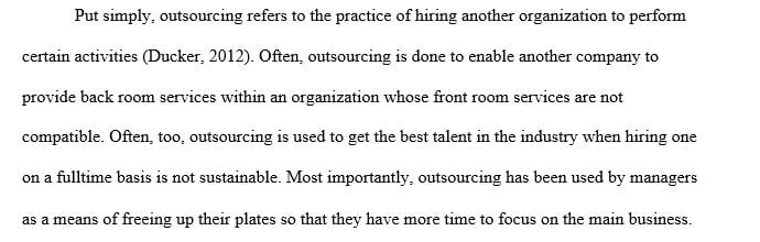 Explain how Peter Drucker’s statement  about how one company’s back room
