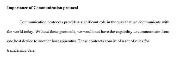 Explain the importance of communication protocols
