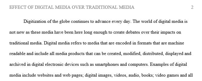 How digital media impacting the traditional media