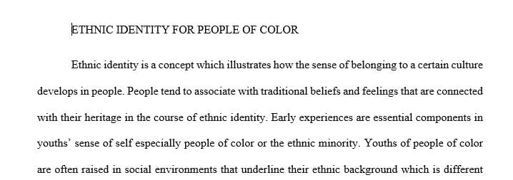 How do early personal experiences influence the positive or negative ethnic identity