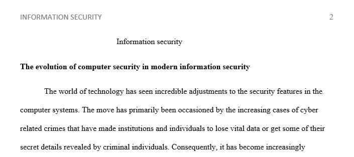 How has computer security evolved into modern information security